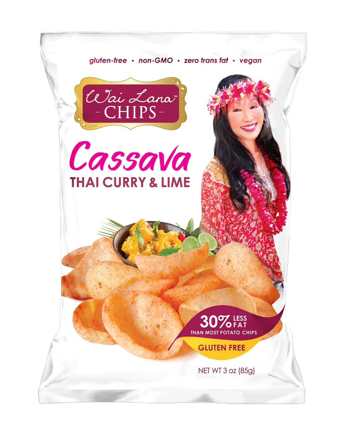 Wai Lana Cassava Chips: Thai Curry with Lime  (3 oz)