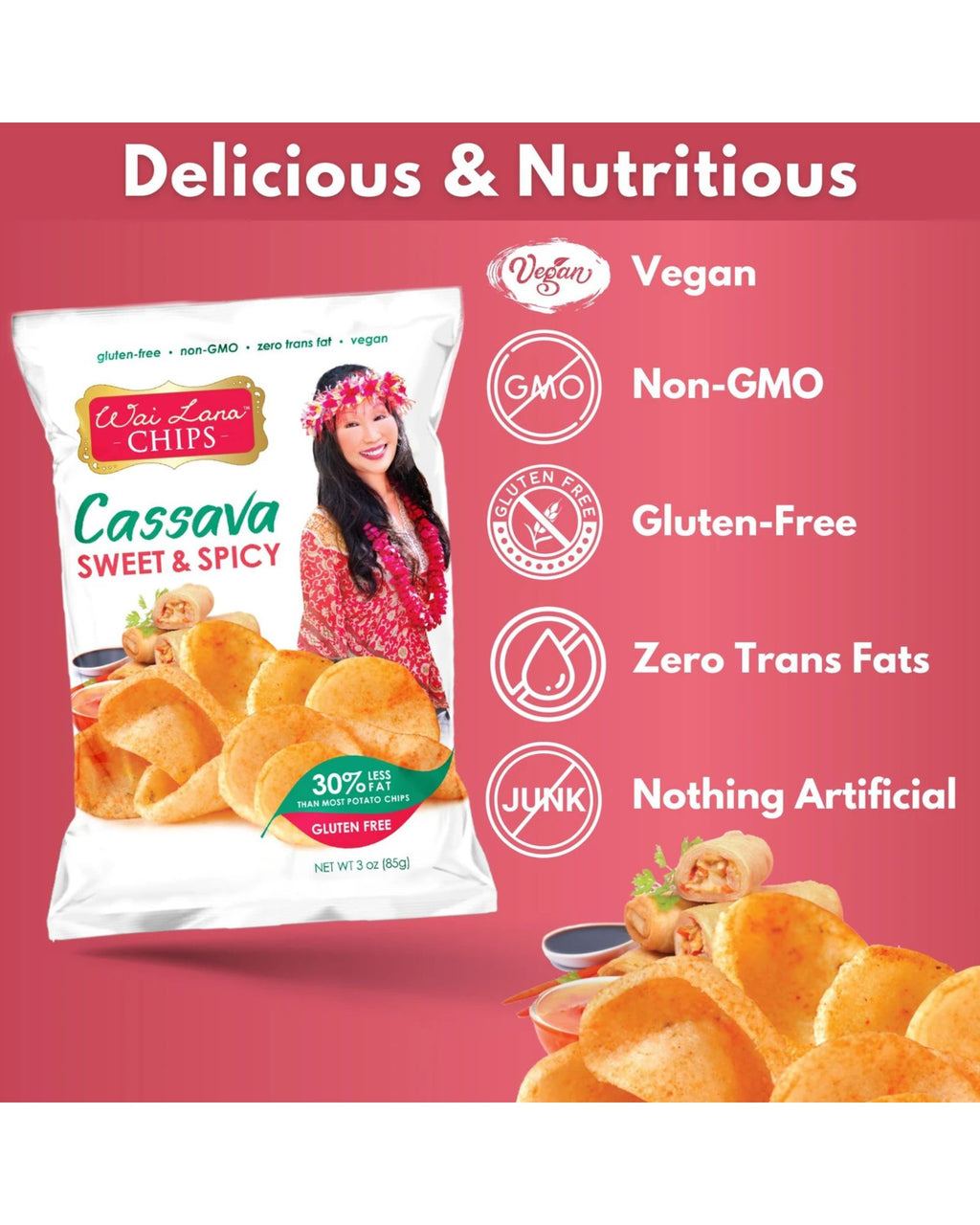 Wai Lana Cassava Chips: Sweet & Spicy (3 oz)