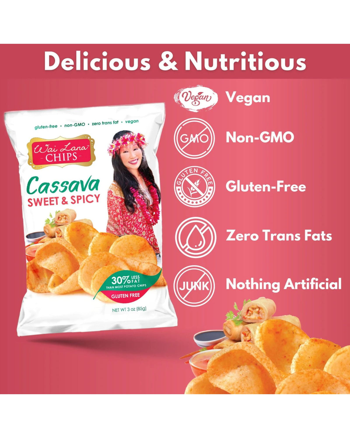 Wai Lana Cassava Chips: Sweet & Spicy (3 oz)
