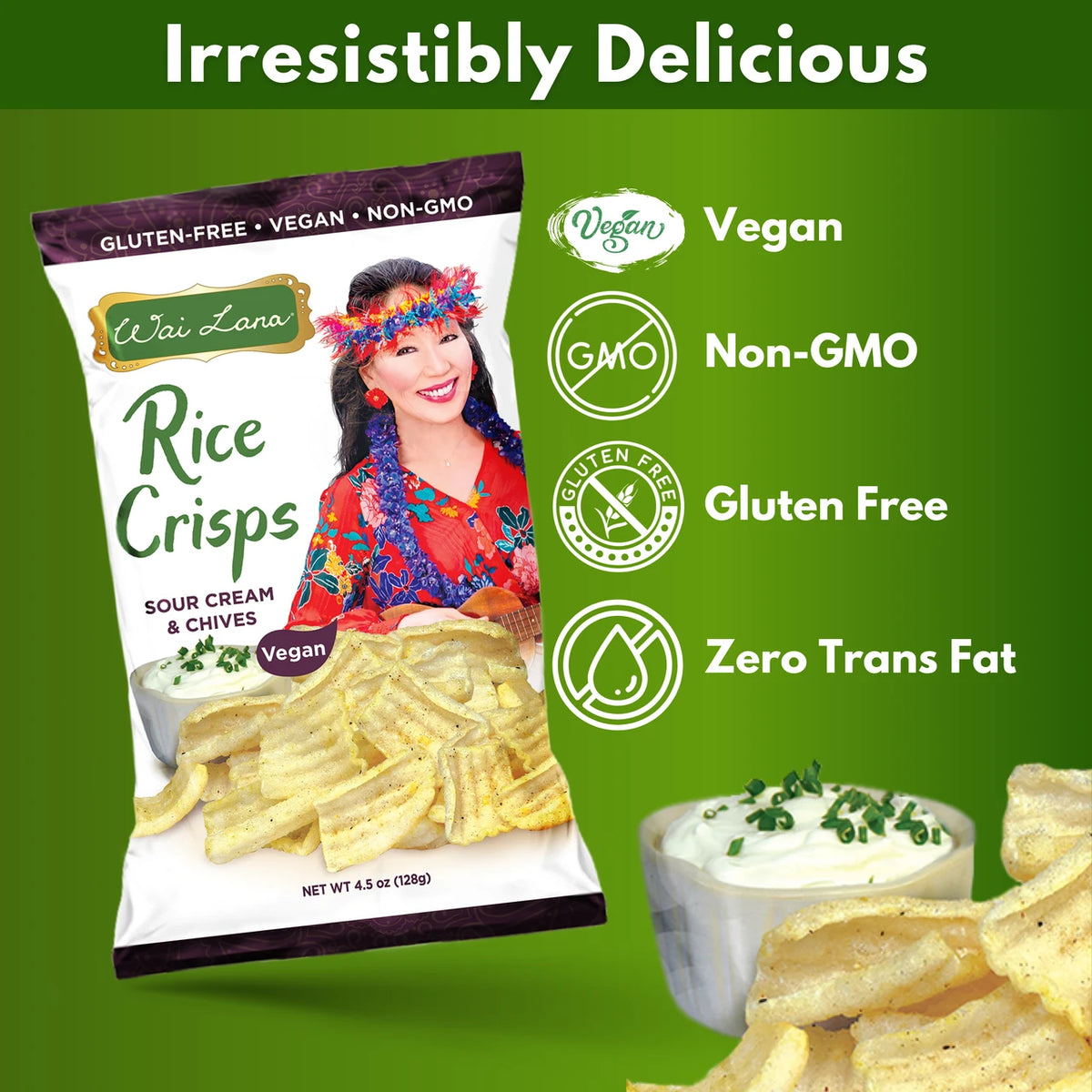 Rice Crisps : Sour Cream & Chives (Vegan)