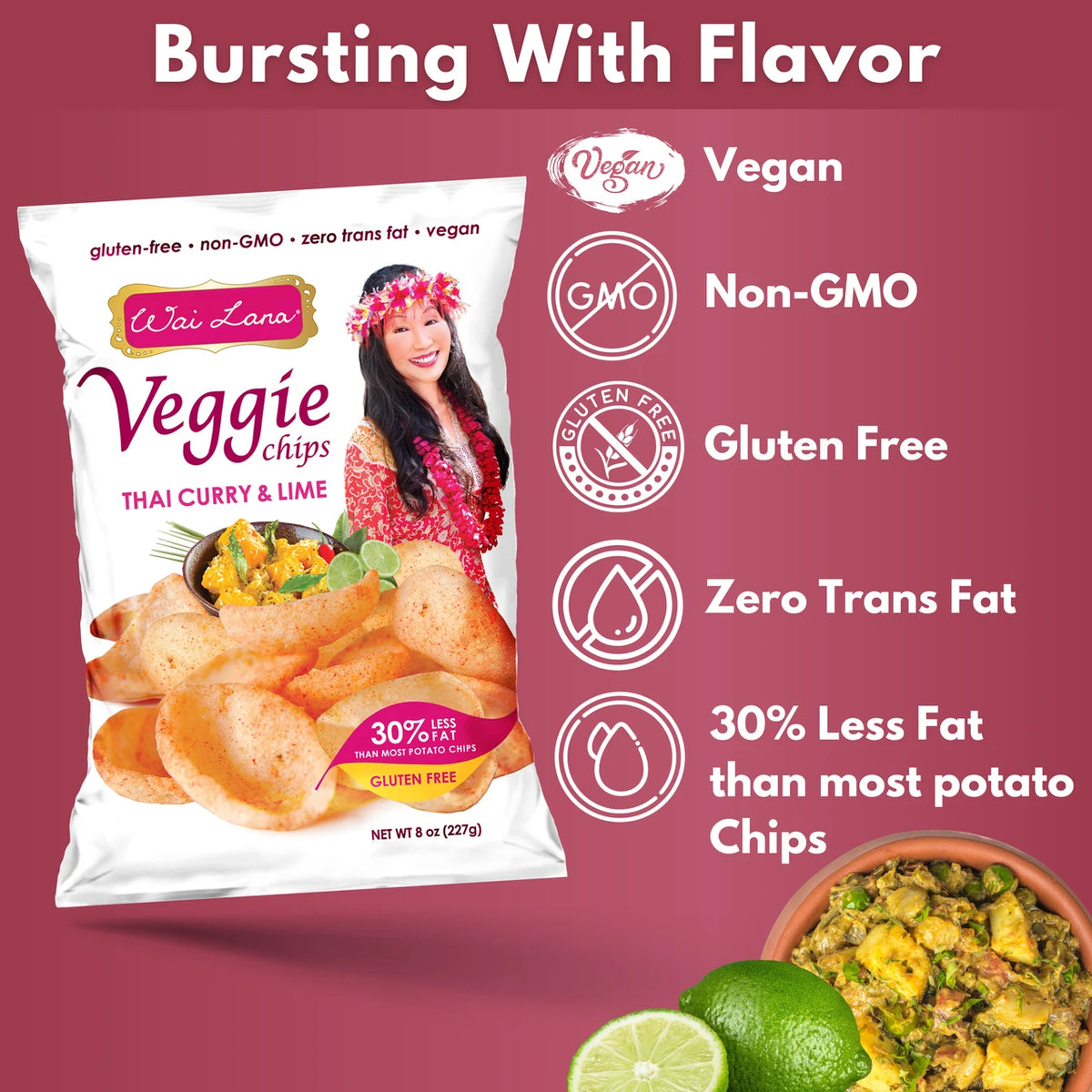 Wai Lana Veggie Chips: Thai Curry & Lime