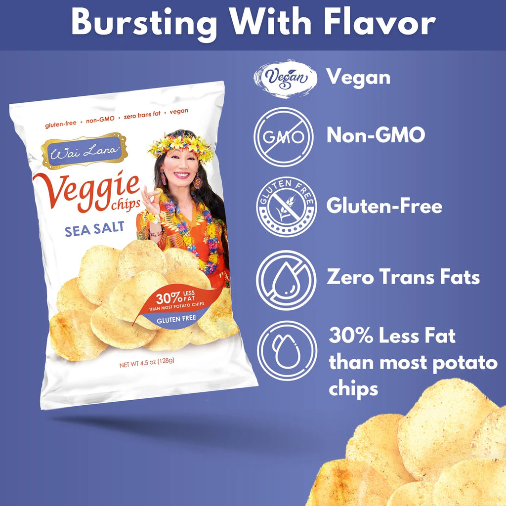 Wai Lana Veggie Chips: Sea Salt (4.5oz)