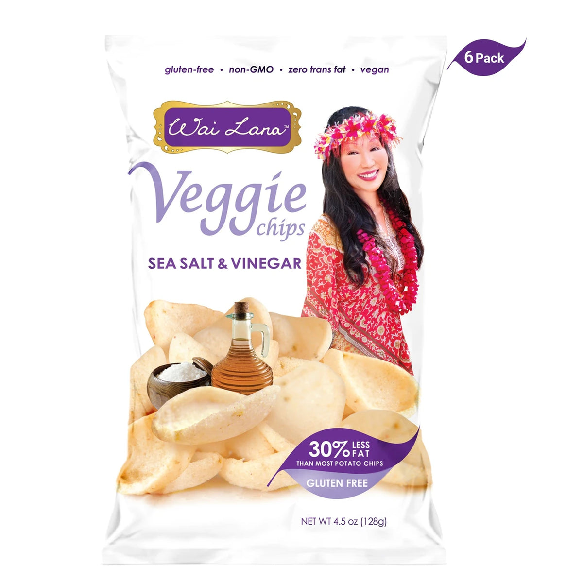 Wai Lana Veggie Chips: Sea Salt & Vinegar (4.5oz)