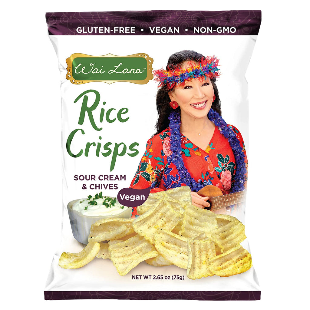 Rice Crisps : Sour Cream & Chives (Vegan) – Wai Lana Chips